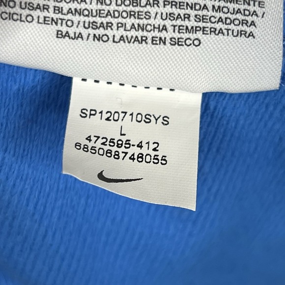 Nike Track Jacket Youth Boys Large Blue Full Zip Knit Activewear Running - Picture 8 of 9